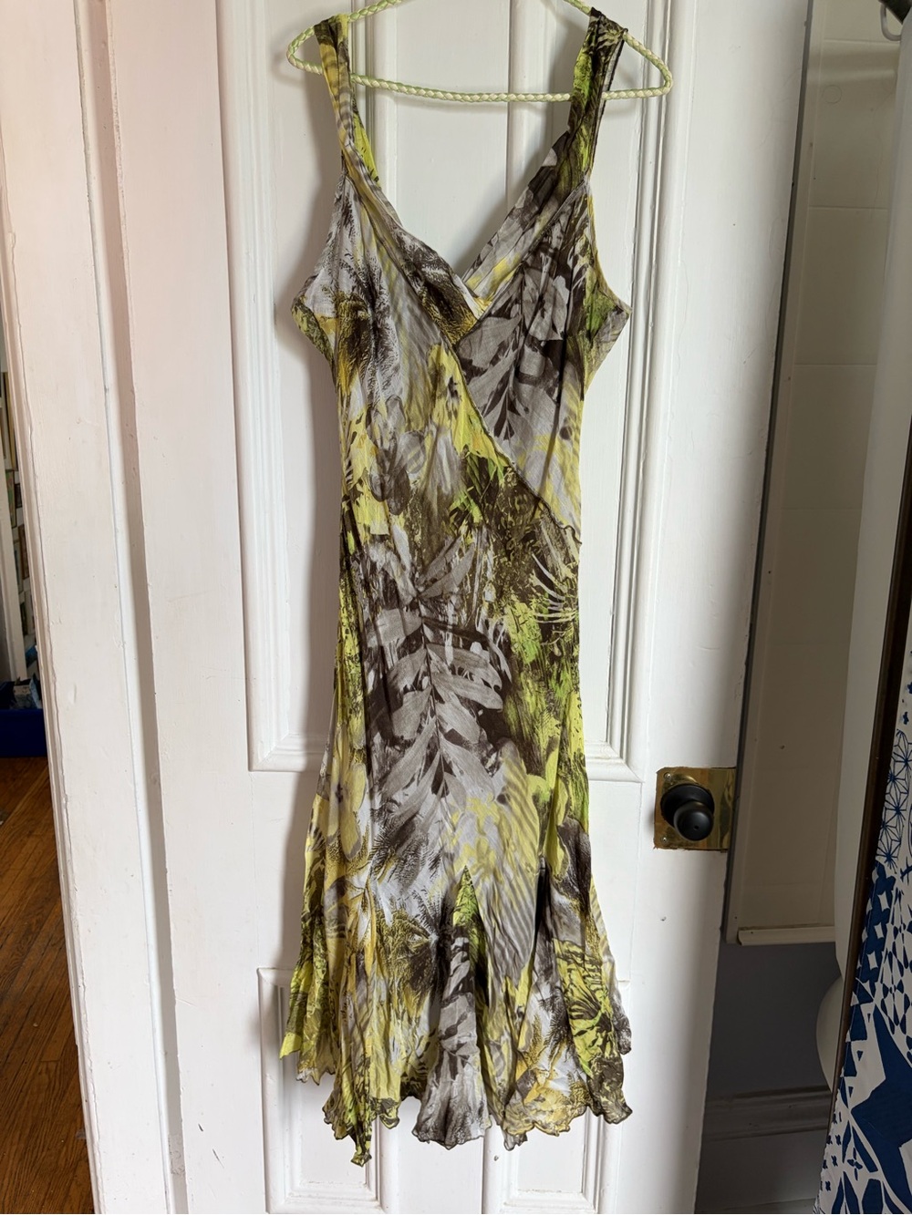 Vintage Dress with Asymmetrical Hem